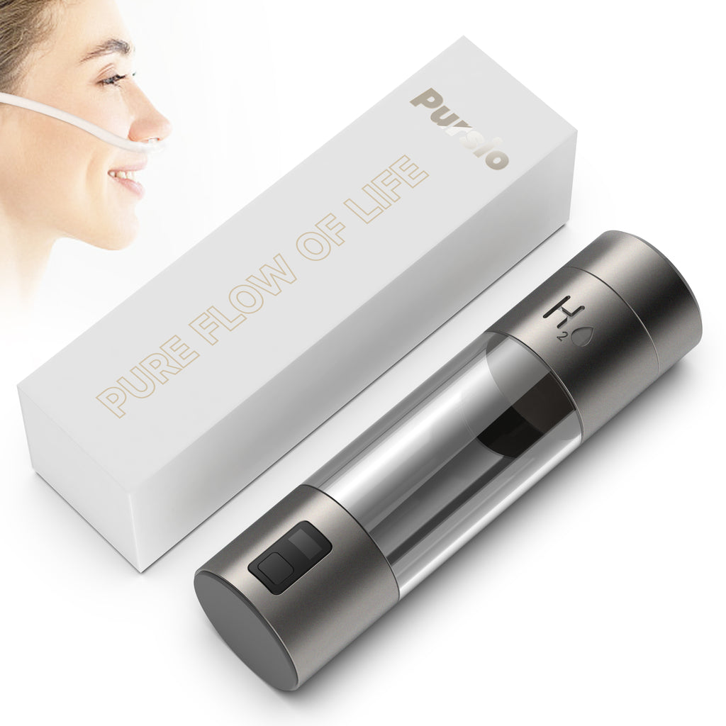 Hydrogen Water Bottle Generator Inhaler with Nasal Tube, Ultra-High ppb 5000-7000, Premium Metal Body BPA-Free Long Battery Life