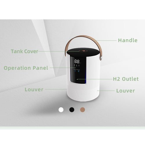 3-in-1 Hydrogen Inhalation Machine 250mL/min Hydrogen Water Generator HO-Separation 1600ppb Molecular Hydrogen H2 SPE Water Ionizer