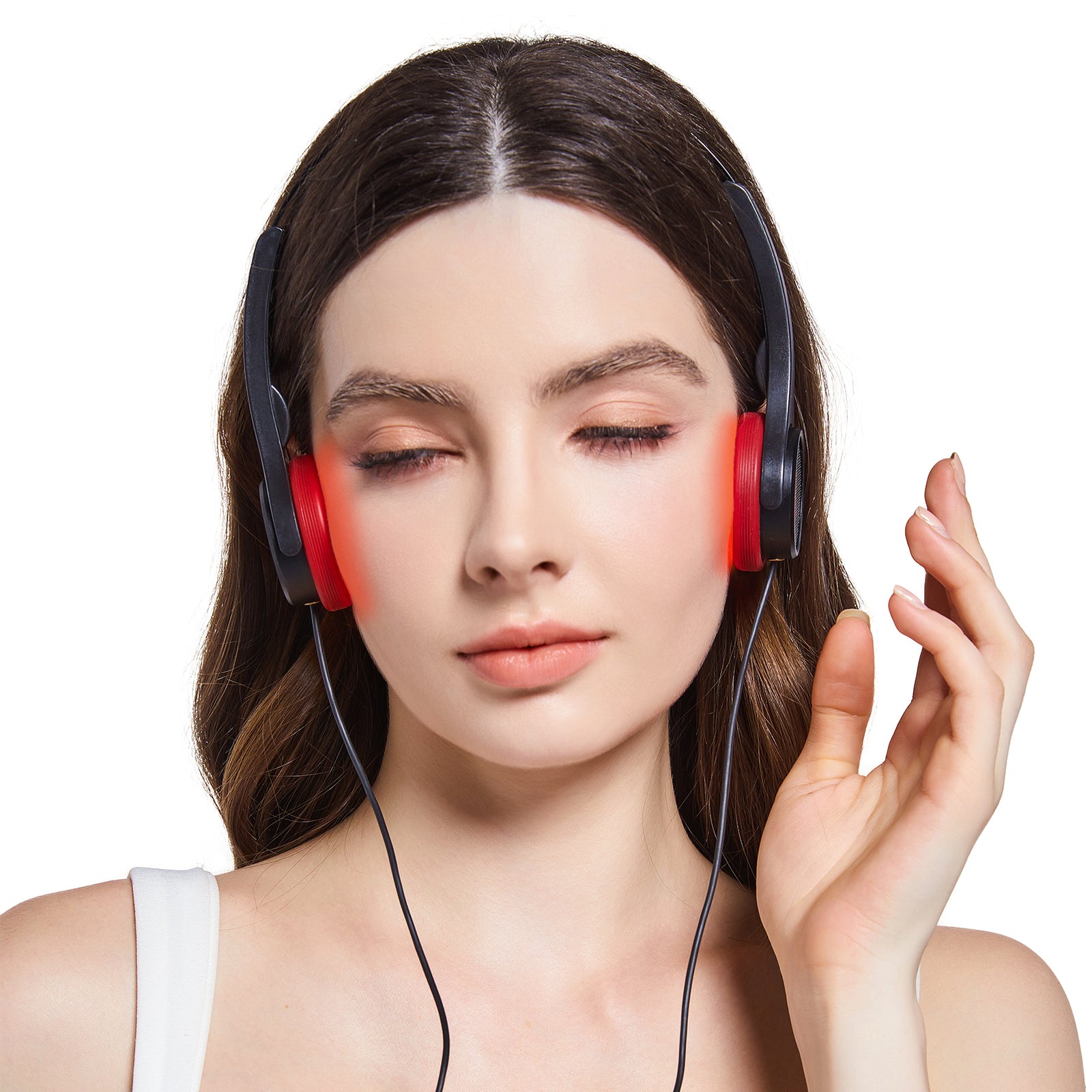 Ear Red Light Therapy, 650nm/850nm/940nm Infrared Deep Penetration, Wearable USB Powered, for General Wellness