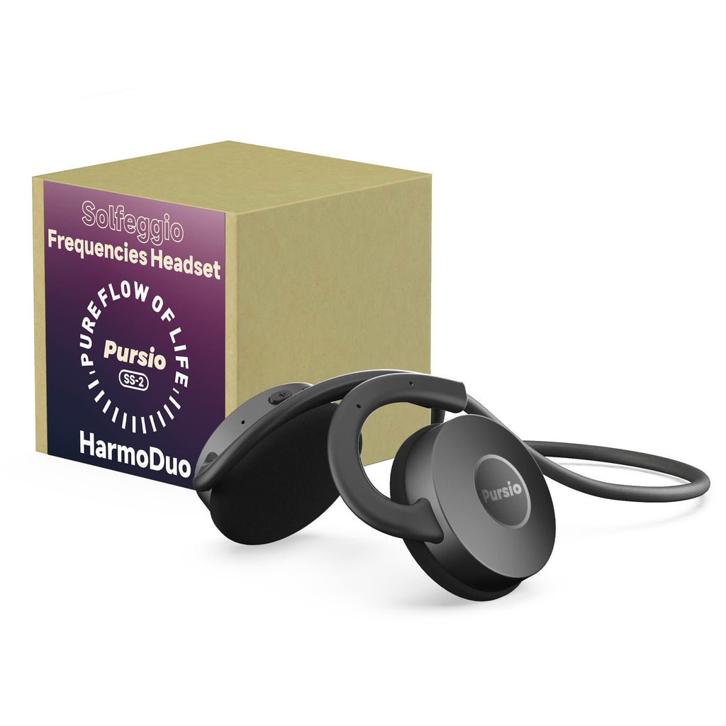 Solfeggio frequencies Rifes Sound Therapy Machine – 12 Healing Frequency Generator with Schumann Resonance 7.83Hz, Gamma 40Hz, 432Hz, 528Hz, Chakra Tibetan Singing Bowl Meditation Device, HarmoDuo